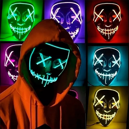 Mascara Luz Led La Purga Halloween